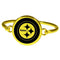 Pittsburgh Steelers Gold Tone Bangle Bracelet-NFL,Pittsburgh Steelers,Jewelry & Accessories-JadeMoghul Inc.