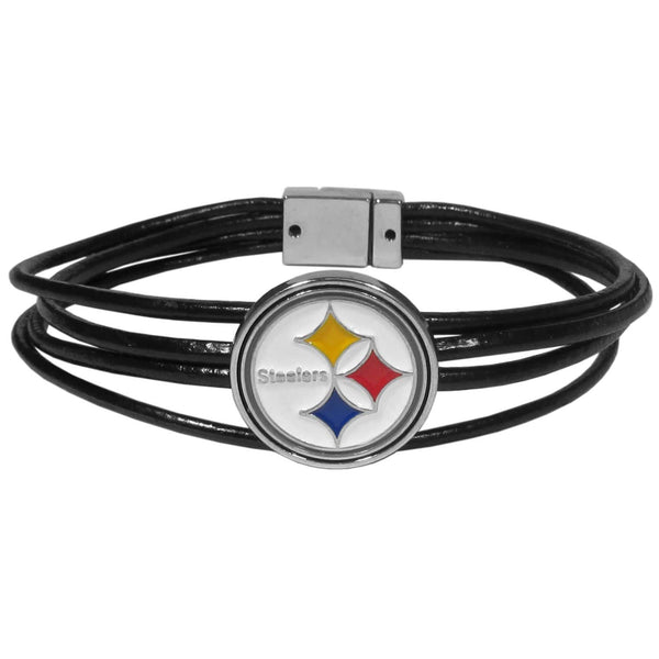 Pittsburgh Steelers Magnetic Cord Bracelet-Jewelry & Accessories-JadeMoghul Inc.