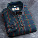 Plaid Smart Casual Long Sleeve Shirt-L3C0526-XS Asian 165CM 50KG-JadeMoghul Inc.