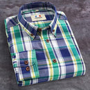 Plaid Smart Casual Long Sleeve Shirt-L7C0503-4XL Asian 185CM100KG-JadeMoghul Inc.