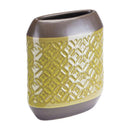 Planters Ceramic Planters - 6.6" X 3.3" X 7.6" Small Olive Green Square Planter HomeRoots