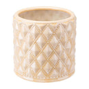 Planters Ceramic Planters - 8.1" X 8.1" X 7.8" Charming And Petite Tufted Cream Planter HomeRoots