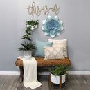 Planters Modern Planters - 11.5" X 11.5" X 14.25" White Metal Wood Plant Stand HomeRoots