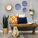 Planters Modern Planters - 7" X 7" X 40.5" Natural White Bamboo Rope Hanging Planter HomeRoots