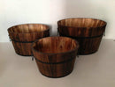 Planters Wooden Planters - 1" x 15" x 1" Brown, Wood, Garden Planter - 3 Piece HomeRoots