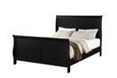 Platform Beds Queen Louis Phillippe Bed , Black Benzara