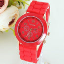 Platinum Classic Silicone Women Watch-Red-JadeMoghul Inc.
