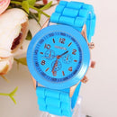 Platinum Classic Silicone Women Watch-Sky Blue-JadeMoghul Inc.