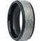 Platinum Engagement Rings Platinum White Black Tungsten Carbide Hammered Step Ring