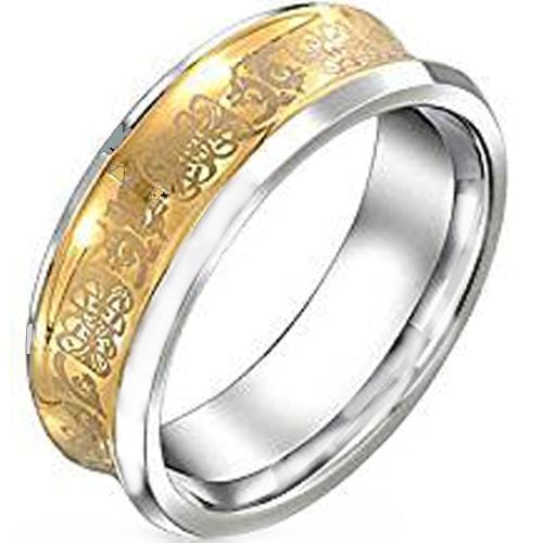 Gold Ring Platinum White Gold Tone Tungsten Carbide Celtic Concave Ring
