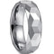 Platinum Engagement Rings Platinum White Tungsten Carbide Faceted Honeycomb Ring