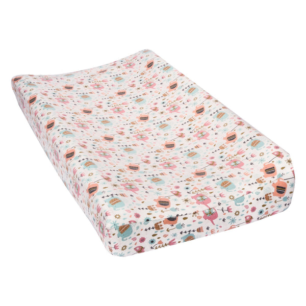 Playful Elephants Deluxe Flannel Changing Pad Cover-WHIM-G-JadeMoghul Inc.