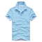 Plus Size M-3XL Brand New men's polo shirt men short sleeve cotton shirt jerseys polo shirts-Sky blue White-XL-JadeMoghul Inc.