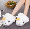 Plush Warm Unicorn Slippers-White-4-JadeMoghul Inc.