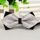 pointed 12cm*6cm men tie bow ties 2014 Blue jacquard silk bowties luxury gravatas borboleta bulk lot Wholesale-3-JadeMoghul Inc.