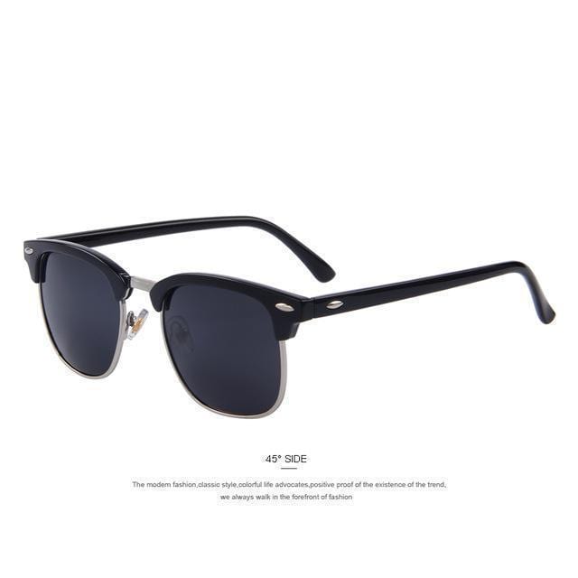Polarized Sunglasses / Classic Designer Unisex Sunglasses-C03 Silver Black-JadeMoghul Inc.