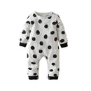 Polka Dot "It Was'nt me " Print Body Suit-Dark Grey-3M-JadeMoghul Inc.