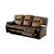 Pollux Recling Sofa in Dark Brown and Light Brown-Sofas-Brown-Leather-JadeMoghul Inc.