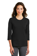 Polos/knits Port Authority Ladies Modern Stretch Cotton 3/4-Sleeve Scoop Neck Shirt. L517 Port Authority