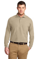 Polos/knits Port Authority Silk Touch Long Sleeve Polo. K500LS Port Authority
