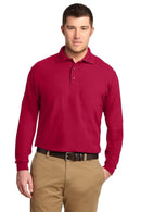 Polos/knits Port Authority Silk Touch Long Sleeve Polo. K500LS Port Authority
