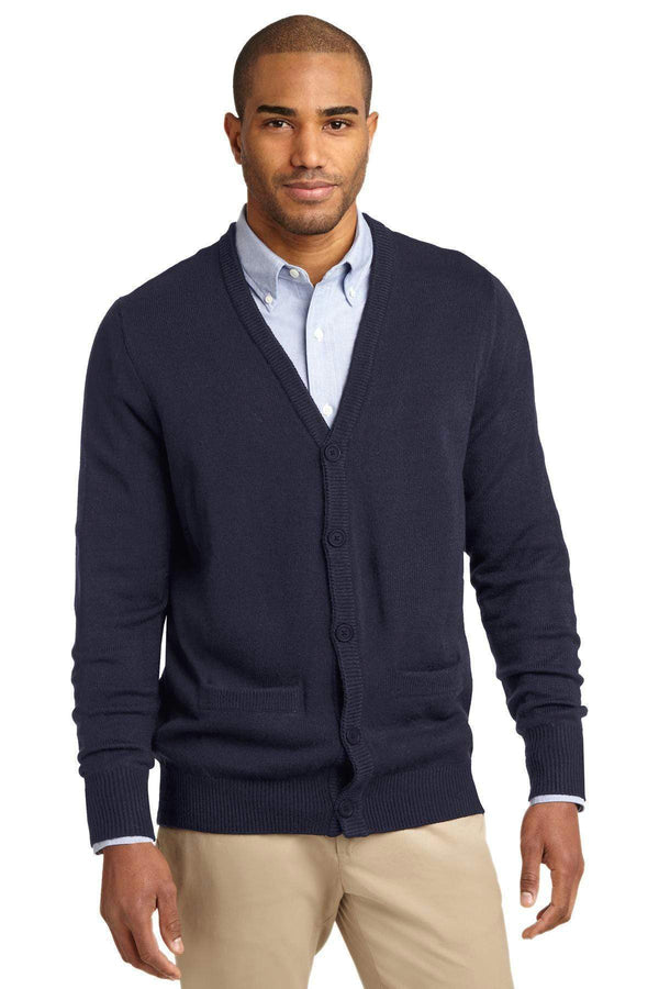 Polos/knits Port Authority Value V-Neck Cardigan Sweater with Pocket . SW302 Port Authority