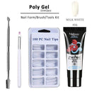 Poly UV Gel Manicure Set Extend Builder Poly Nail Gel Kits Finger Nail Extension LED Acrylic Builder Gel Nail Lamp Crystal Jelly AExp