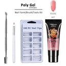 Poly UV Gel Manicure Set Extend Builder Poly Nail Gel Kits Finger Nail Extension LED Acrylic Builder Gel Nail Lamp Crystal Jelly AExp