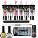 Poly UV Gel Manicure Set Extend Builder Poly Nail Gel Kits Finger Nail Extension LED Acrylic Builder Gel Nail Lamp Crystal Jelly AExp