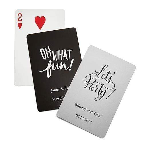 Popular Wedding Favors Personalized Foil Stamped Playing Cards Black (Pack of 1) Weddingstar
