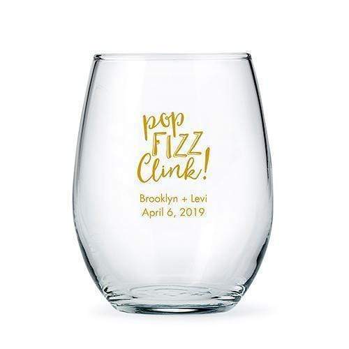 Popular Wedding Favors Personalized Stemless Wine Glasses - Large (Pack of 1) Weddingstar