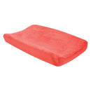 Porcelain Rose Coral Plush Changing Pad Cover-CORAL-JadeMoghul Inc.