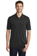 Port Authority Dry Zone UV Micro-Mesh Tipped Polo. K111-Polos/knits-Deep Black/ Graphite-XS-JadeMoghul Inc.