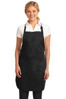 Port Authority Easy Care Full-Length Apron with Stain Release. A703-Workwear-Black-OSFA-JadeMoghul Inc.