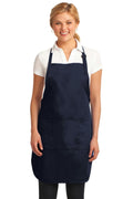 Port Authority Easy Care Full-Length Apron with Stain Release. A703-Workwear-Navy-OSFA-JadeMoghul Inc.