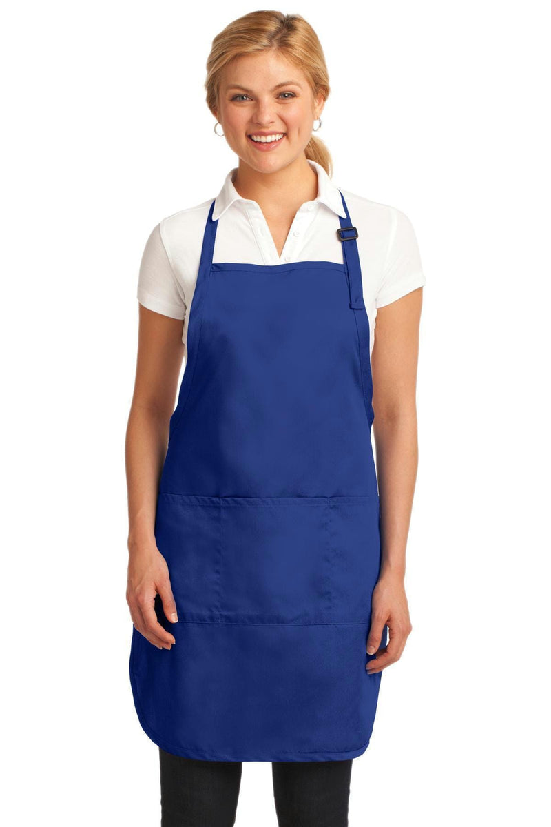 Port Authority Easy Care Full-Length Apron with Stain Release. A703-Workwear-Royal-OSFA-JadeMoghul Inc.