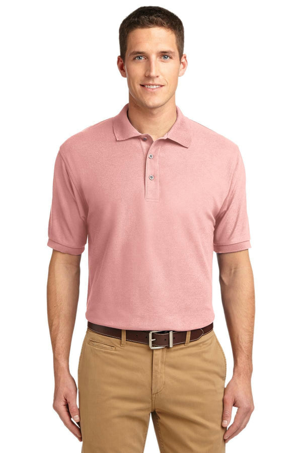 Port Authority Extended Size Silk Touch Polo. K500ES-Polos/knits-Light Pink-9XL-JadeMoghul Inc.