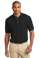 Port Authority Heavyweight Cotton Pique Polo. K420-Polos/knits-Black-6XL-JadeMoghul Inc.