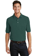 Port Authority Heavyweight Cotton Pique Polo with Pocket K420P-Polos/knits-Dark Green-6XL-JadeMoghul Inc.