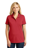 Port Authority Ladies Dry Zone UV Micro-Mesh Tipped Polo. LK111-Polos/knits-Rich Red/ Deep Black-XS-JadeMoghul Inc.