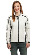 Port Authority Ladies Embark Soft Shell Jacket. L307-Outerwear-Sea Salt White/Deep Grey-4XL-JadeMoghul Inc.