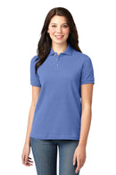 Port Authority Ladies Heavyweight Cotton Pique Polo. L420-Polos/knits-Blueberry-M-JadeMoghul Inc.
