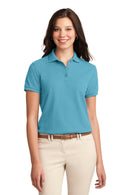 Port Authority Ladies Silk Touch Polo. L500-Polos/knits-Maui Blue-4XL-JadeMoghul Inc.