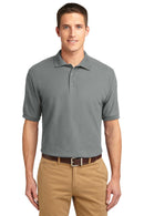 Port Authority Silk Touch Polo. K500-Polos/knits-Cool Grey-6XL-JadeMoghul Inc.