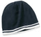Port & Company - Fine Knit Skull Cap with Stripes. CP93-Caps-Navy/White-OSFA-JadeMoghul Inc.