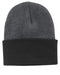 Port & Company - Knit Cap. CP90-Caps-Athletic Oxford/ Black-OSFA-JadeMoghul Inc.