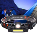 Portable Mini flashlight lantern Q5+COB led Headlamp + 1 * Built-in 18650 Battery Outdoor camping headlight AExp