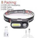Portable mini XPE+COB LED Headlamp USB Rechargeable Camping Head lamp Fishing headlight flashlight torch JadeMoghul Inc.