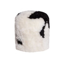 Poufs Floor Pouf - 18" x 18" x 16.5" Spotted Short-Hair Sheepskin - Stump Pouf HomeRoots