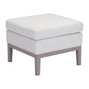 Poufs Pouf Ottoman - 22.6" X 22.6" X 18.5" Champagne White Ottoman HomeRoots